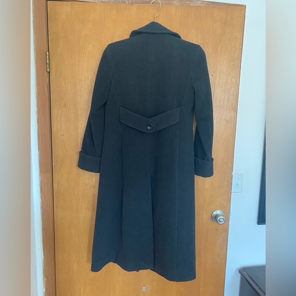 Jones NY Singel Breasted Long Wool Coat | Size 4P | Charcoal Gray - Picture 3 of 7